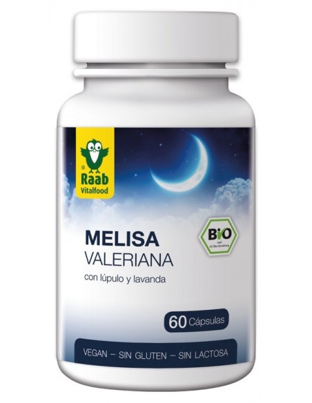 Melisa Valeriana con lupulo y lavanda Raab cápsulas 480 mg bote 60 uds - Imagen 1