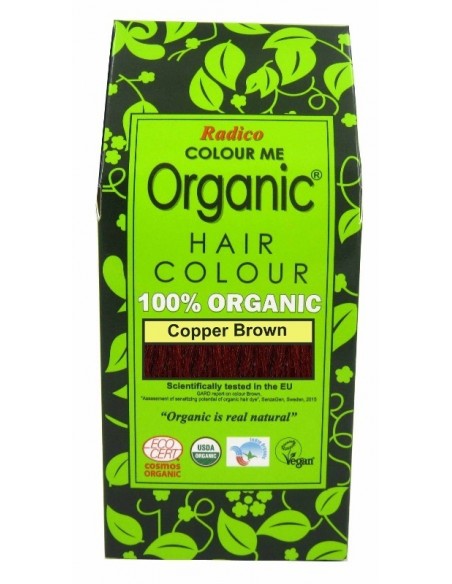Tinte cabello vegetal castaño cobrizo, 100gr - Imagen 1