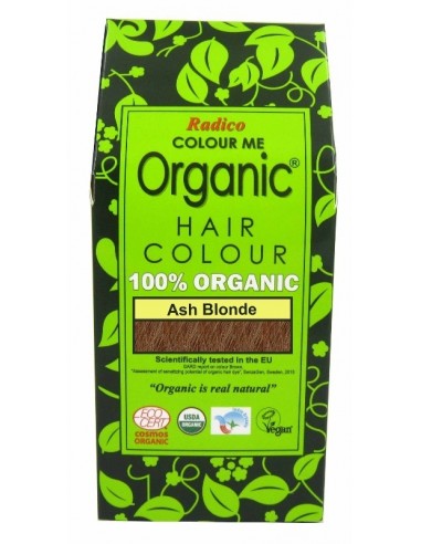 Tinte de cabello vegetal rubio ceniza, 100g - Imagen 1