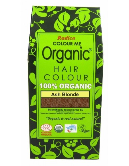 Tinte de cabello vegetal rubio ceniza, 100g - Imagen 1
