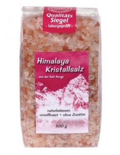 Sal de Himalaya, granulada, relleno para molinillo, 500g