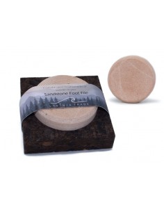 Lima para pies de arenisca, con soporte de corcho