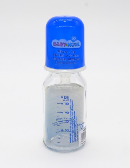 Biberón vidrio borosilicato, tetina silicona, 125ml - Imagen 3
