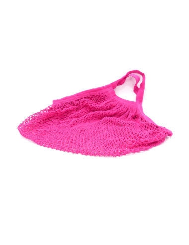 Bolsa malla frambuesa algodón bio - Imagen 1