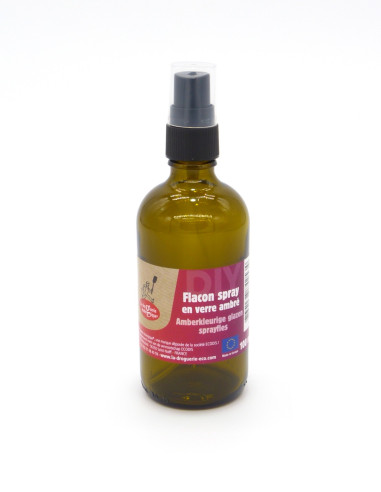 Botella de spray de vidrio ámbar 100ml - Imagen 1