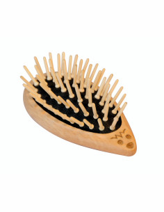 Cepillo de cabello con púas de madera forma de erizo Redecker madera de haya 9