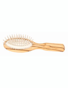Cepillo de cabello con púas de madera Redecker madera de olivo 6 filas 17