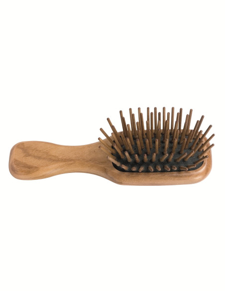 Cepillo de cabello de bolsillo con púas de madera Redecker madera de olivo 11 - Imagen 1