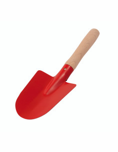 Pala de arena para niños Redecker madera de haya y metal rojo 21 cm