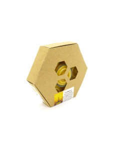 Velas de cera + soporte 2