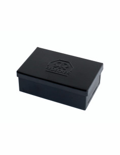 Jabonera de metal con tapa Redecker negro