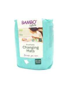Cambiador/empapador para bebés Bambo Nature 60 x 60 cm 10 uds