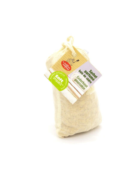 Bolsita virutas de madera de cedro de algodón orgánico La droguerie écologique 8 x 11 cm - Imagen 1