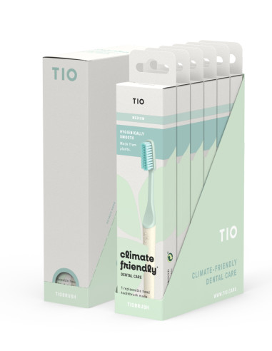 Cepillo de dientes de bioplástico con cabezal removible TIO Medio - Imagen 3