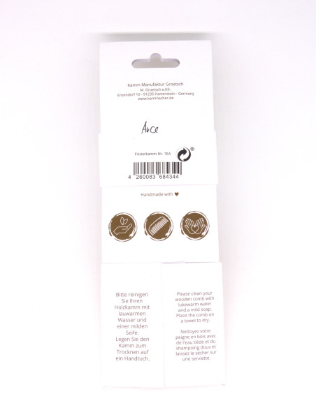 Peine de madera ancho para pelo rizado Groetsch 18 cm - Imagen 3