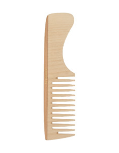 Peine de madera ancho con mango para pelo normal o rizado Groetsch 18 cm