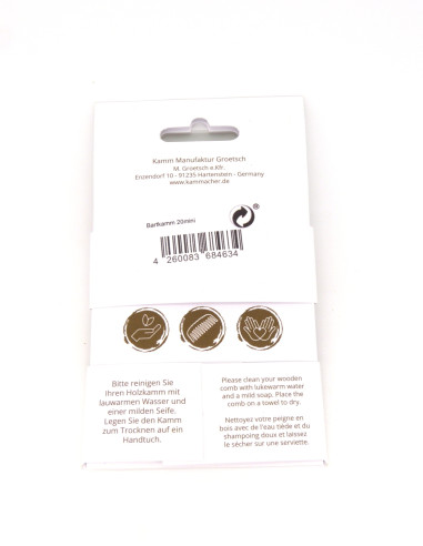 Peine de madera grueso para la barba Groetsch 8 cm - Imagen 3