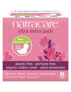 Compresa ultra extra normal con alas bio Natracare 12 uds
