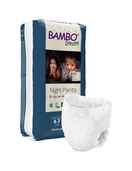 Imagen 1 - Braguita noche unisex 4-7 años 15-35 kg 10uds Bambo Nature Braguita noche unisex 4-7 años 15-35 kg 10uds Bambo Nature - Imagen 1
