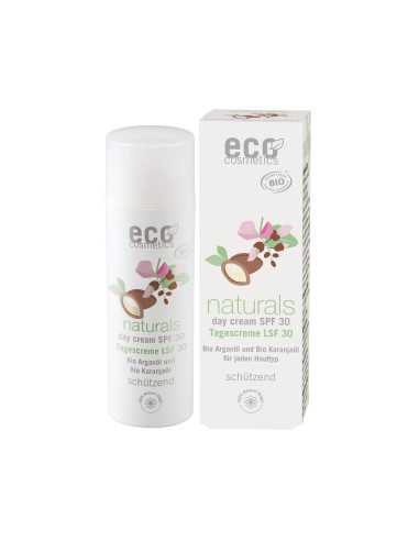 Caja de 4 x Crema de día FPS 30 con aceite de argán y aceite de karanja Eco Cosmetics 50 ml - Imagen 1