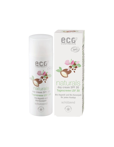 Caja de 4 x Crema de día FPS 30 con aceite de argán y aceite de karanja Eco Cosmetics 50 ml - Imagen 1