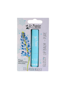 Bálsamo labial glossy Pure con colágeno Le Papier