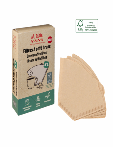 Filtros café Nº4 FSC 80 uds Ah table - Imagen 1