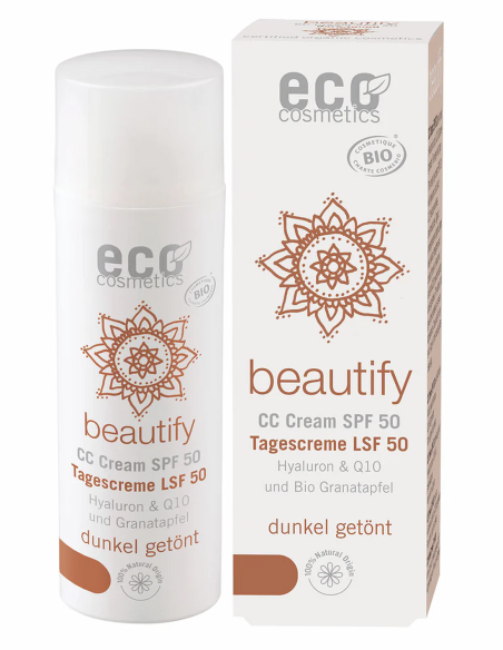Crema CC FPS50 con OPC, Q10 y ácido hialurónico, 50 ml Eco Cosmetics - Imagen 1