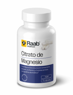 Magnesio citrato, 63 gr, 75 cápsulas Raab Vitalfood