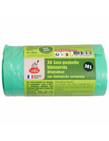 Bolsa de basura 30L ecoplástico 70x50cm, 30ud - Imagen 1