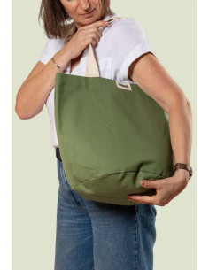 Bolso tote City verde salvia 15 x 20 cm 2